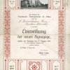 Einladung zur Einweihung der neuen Synagoge am 13. August 1913